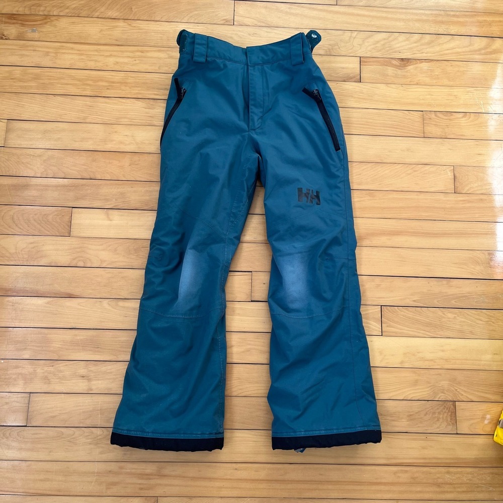 Helly Hansen Legendary Kids Ski Pants Teal Blue Waterproof Insulated 140 / 10